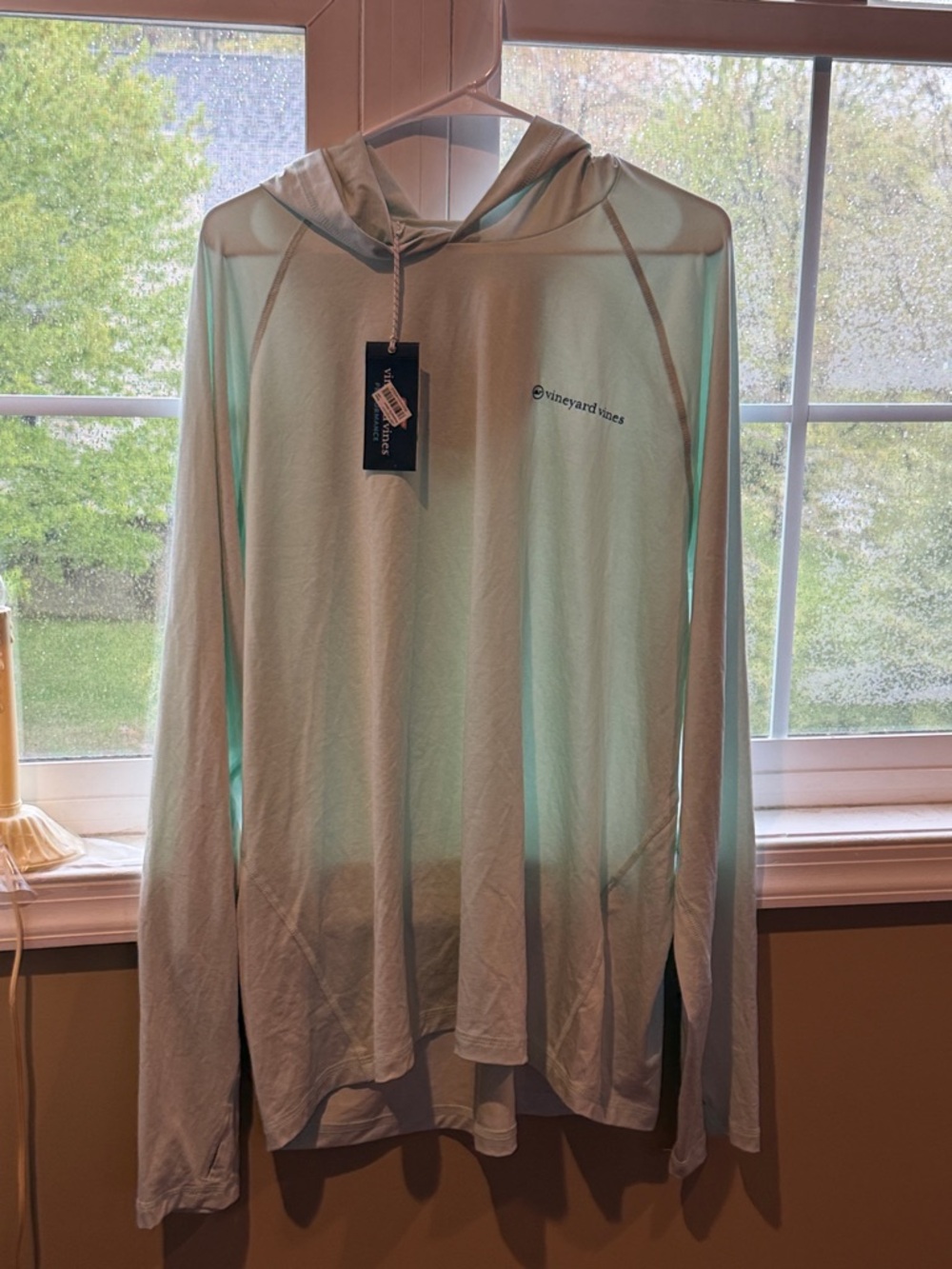 Vineyard Vines Mint Green Lightweight Hooded Long Sleeve